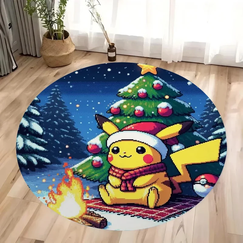 Tapis Pokémon aux motifs de Noël au look pixel rétro