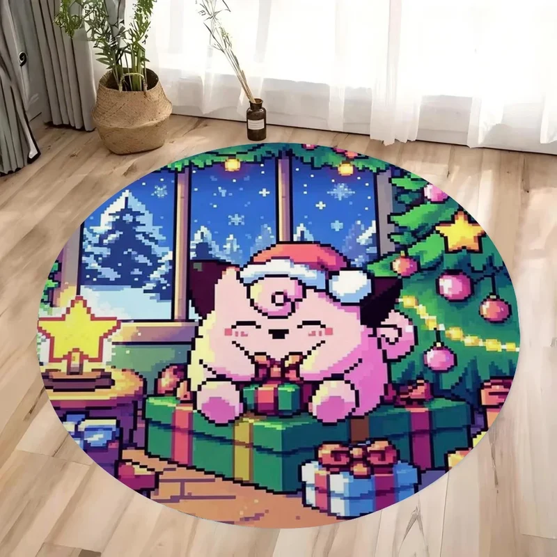 Tapis Pokémon aux motifs de Noël au look pixel rétro