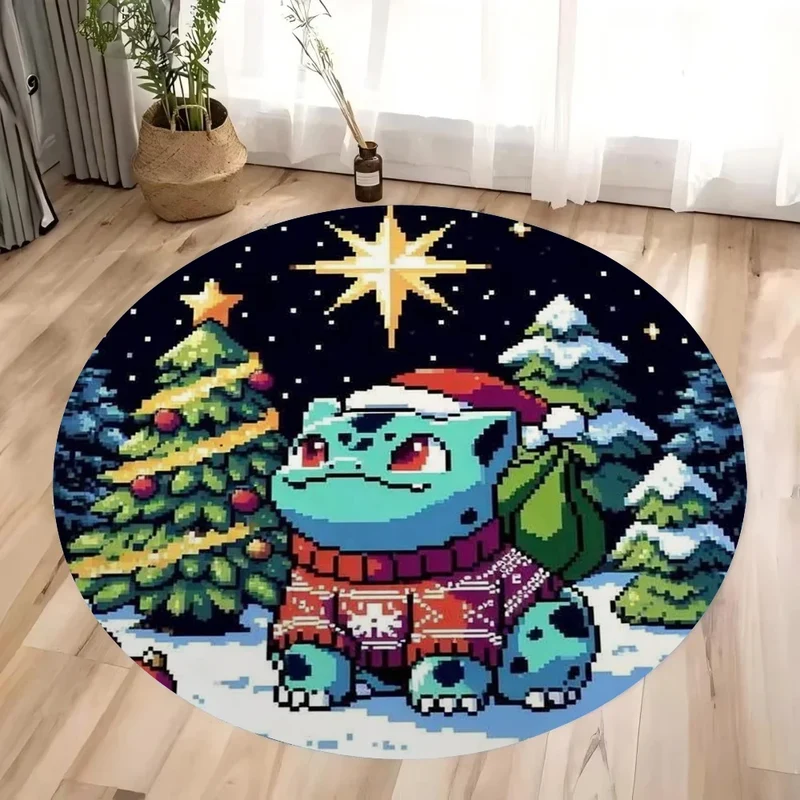 Tapis Pokémon aux motifs de Noël au look pixel rétro