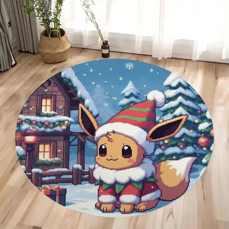 Tapis Pokémon aux motifs de Noël au look pixel rétro