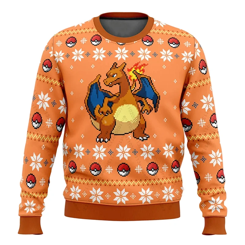 Pull Glurak Charizard au look de Noël