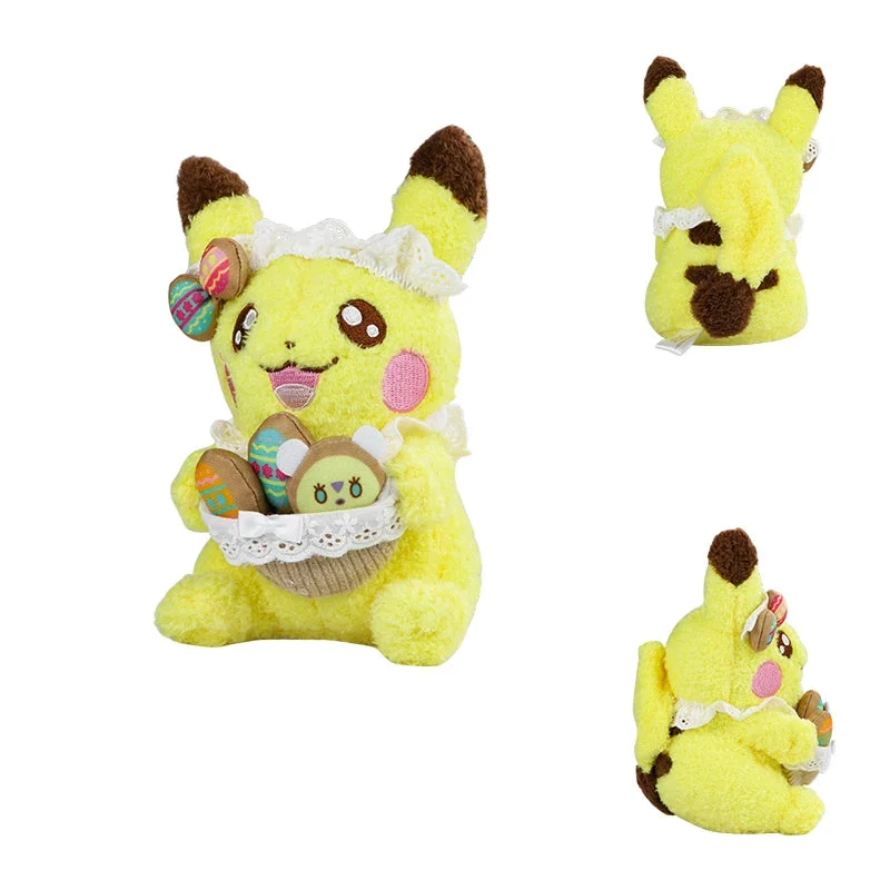 Peluche Pokémon au look de Pâques - Pikachu, Pawmi ou Hopplo