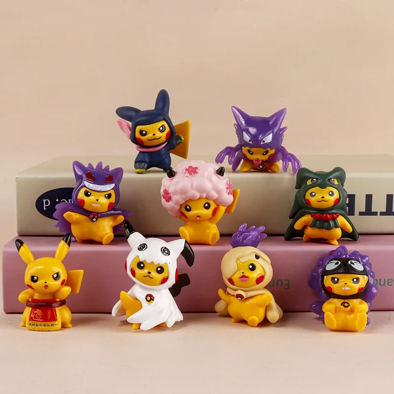 Figurines de cosplay Pikachu - 9 pièces dans un ensemble