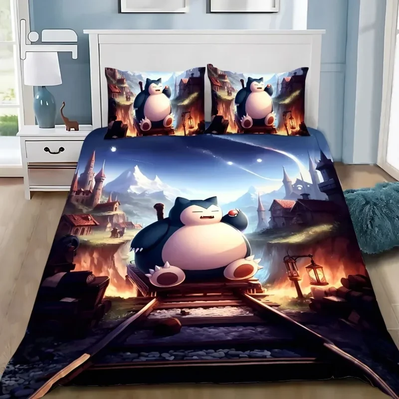 Linge de lit avec de superbes motifs Pokémon Relaxo Snorlax
