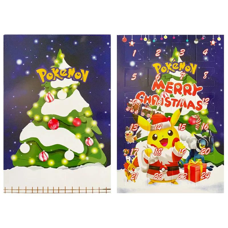 Calendriers de l'Avent de Noël avec des motifs Pikachu et Pokémon