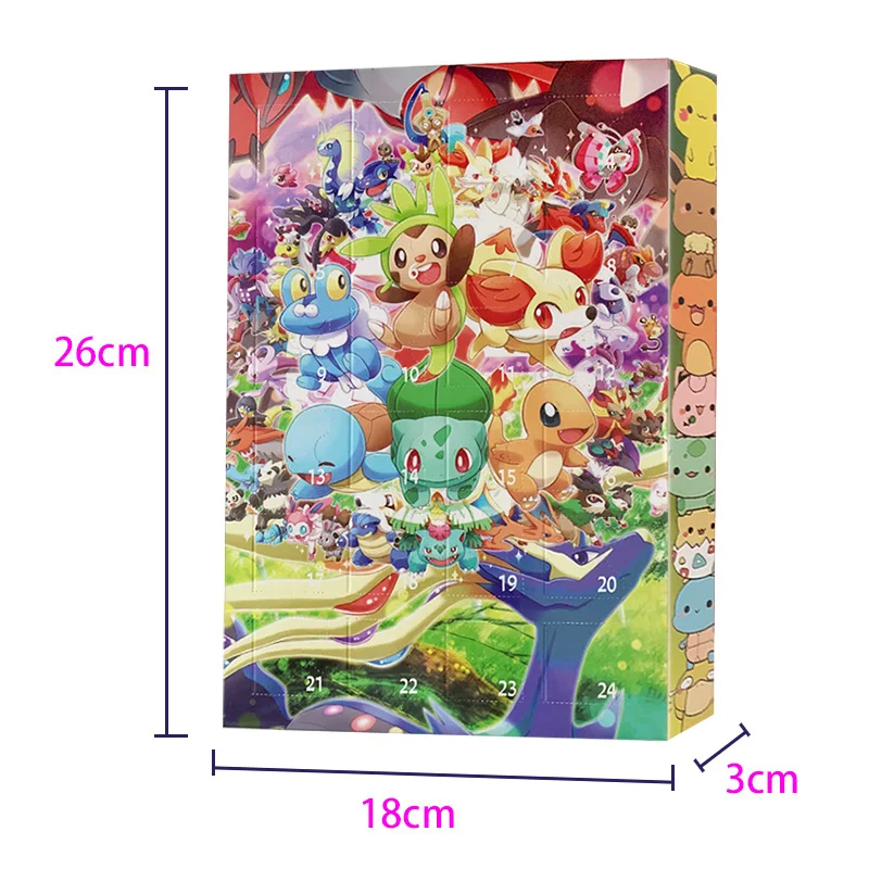 Calendriers de l'Avent de Noël avec des motifs Pikachu et Pokémon