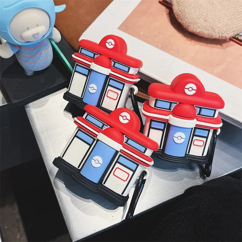 Étui de protection Pokeball House pour AirPods 4 3 2 1