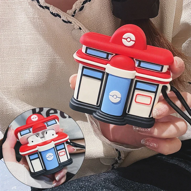 Étui de protection Pokeball House pour AirPods 4 3 2 1