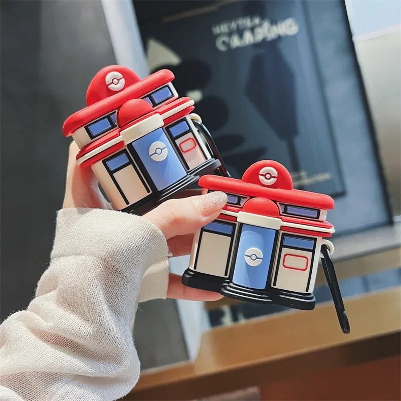 Étui de protection Pokeball House pour AirPods 4 3 2 1