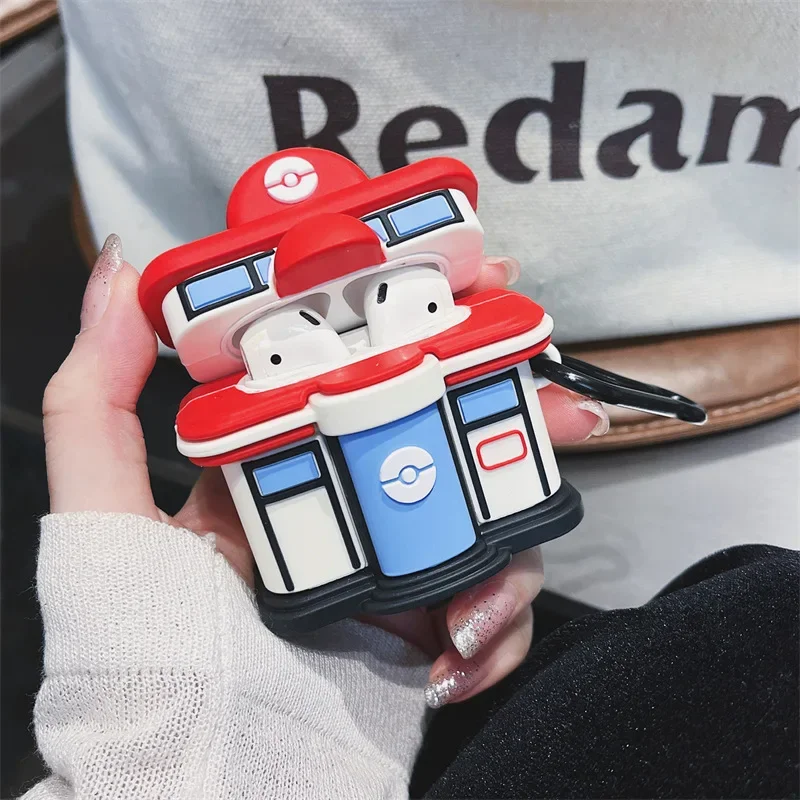 Étui de protection Pokeball House pour AirPods 4 3 2 1