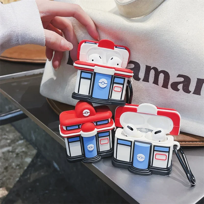 Étui de protection Pokeball House pour AirPods 4 3 2 1