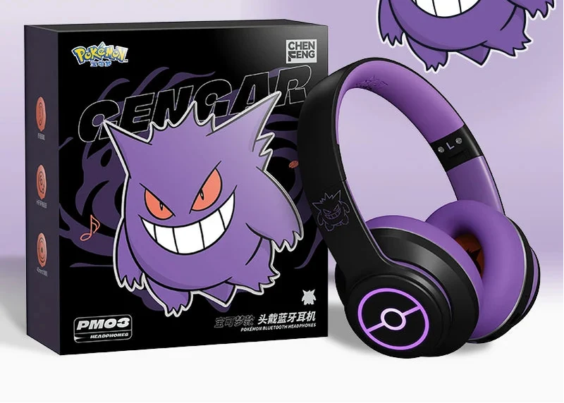 Casque Bluetooth Pokémon au motif Evoli, Gengar ou Vulpix