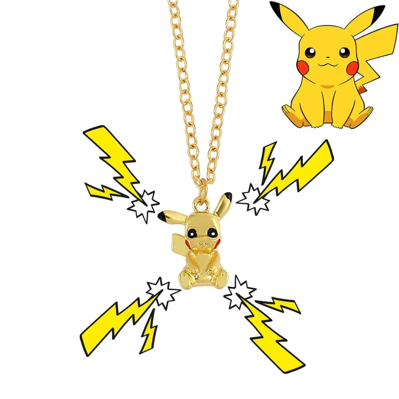 Grand collier Pikachu doré