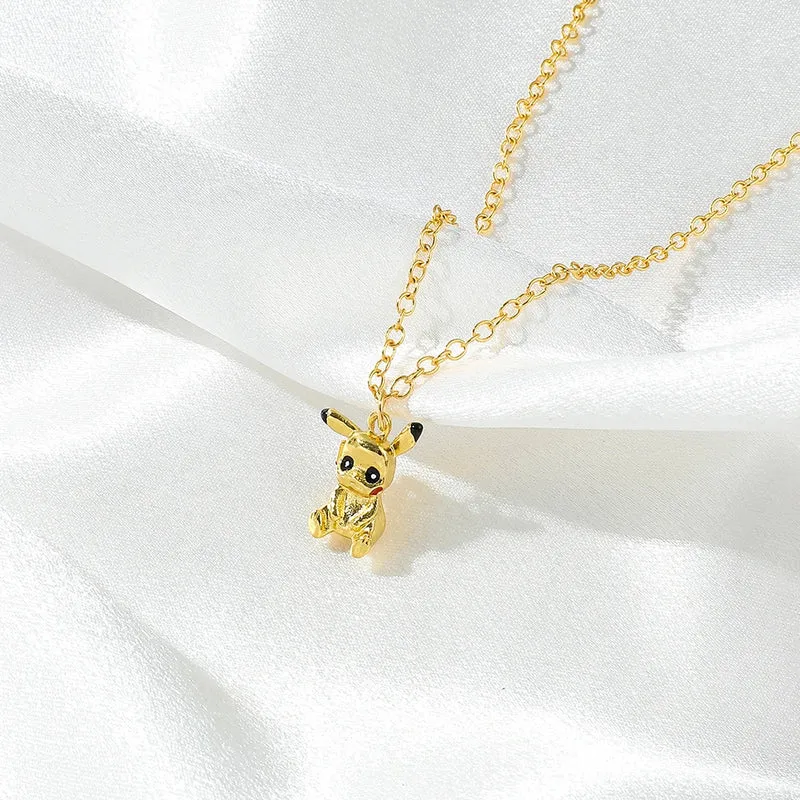 Grand collier Pikachu doré