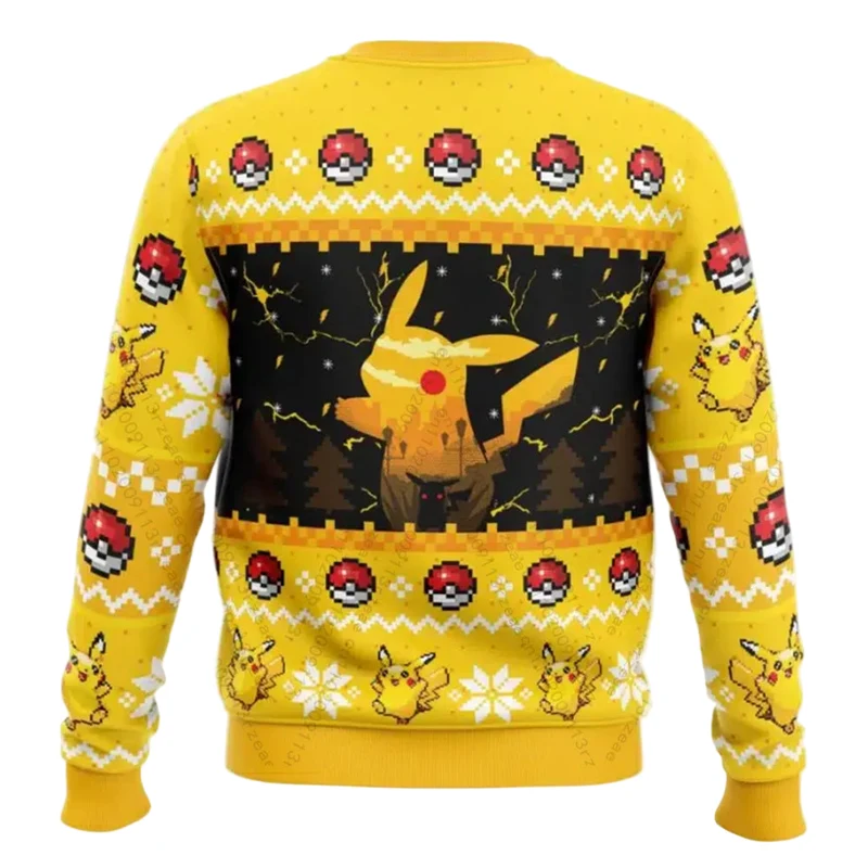 Pull de Noël Pokémon Pikachu en look tricoté