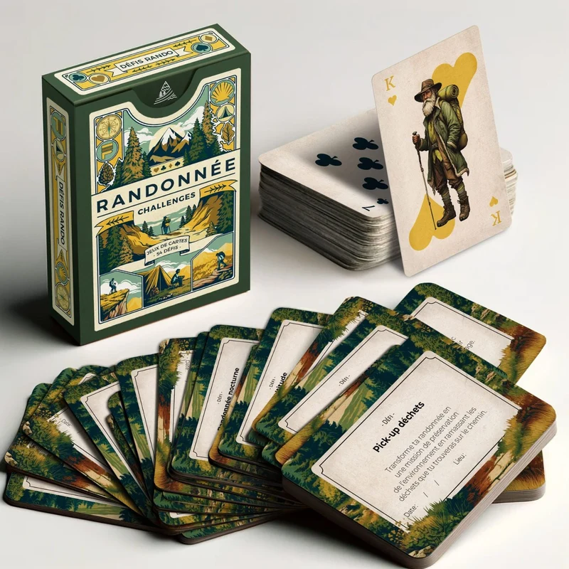 Jeu de cartes défis randonnée 2 en 1 : animez vos balades nature