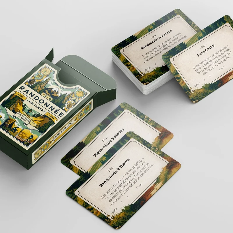 Jeu de cartes défis randonnée 2 en 1 : animez vos balades nature