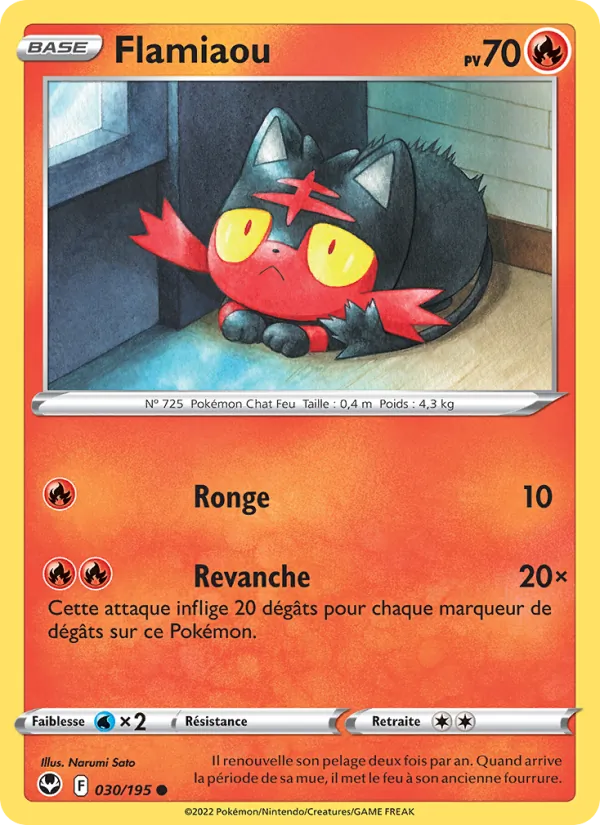 Flamiaou 30/195 — EB12 – Tempête Argentée — Carte Pokémon française