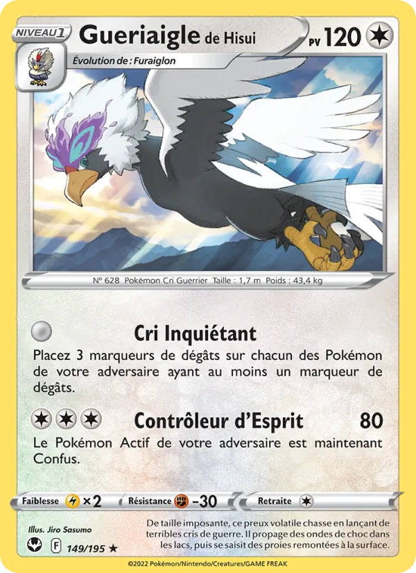 Gueriaigle de Hisui 149/195 — EB12 – Tempête Argentée — Carte Pokémon française