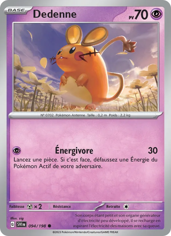 Dedenne 94/198 — EV01 – Écarlate et Violet — Carte Pokémon française