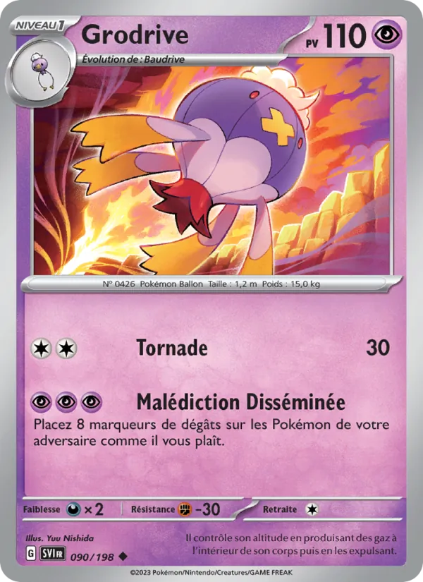 Grodrive 90/198 — EV01 – Écarlate et Violet — Carte Pokémon française
