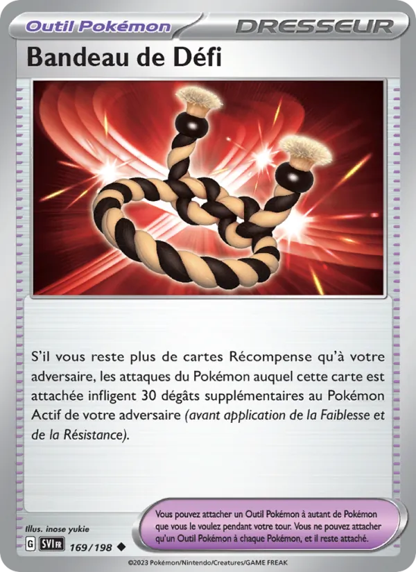 Bandeau de Défi 169/198 — EV01 – Écarlate et Violet — Carte Pokémon française