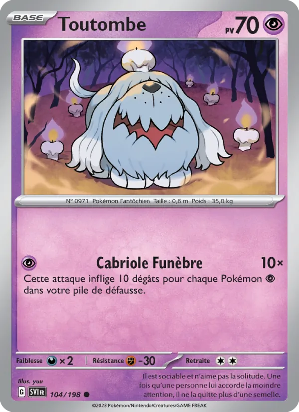 Toutombe 104/198 — EV01 – Écarlate et Violet — Carte Pokémon française
