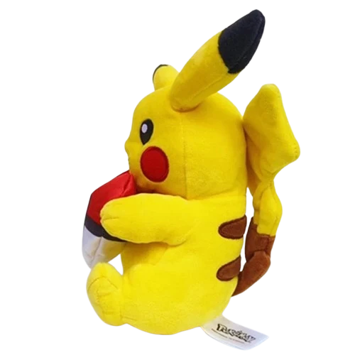 Peluche Pokémon Pikachu avec coeur en forme de Pokeball (environ 23 cm)