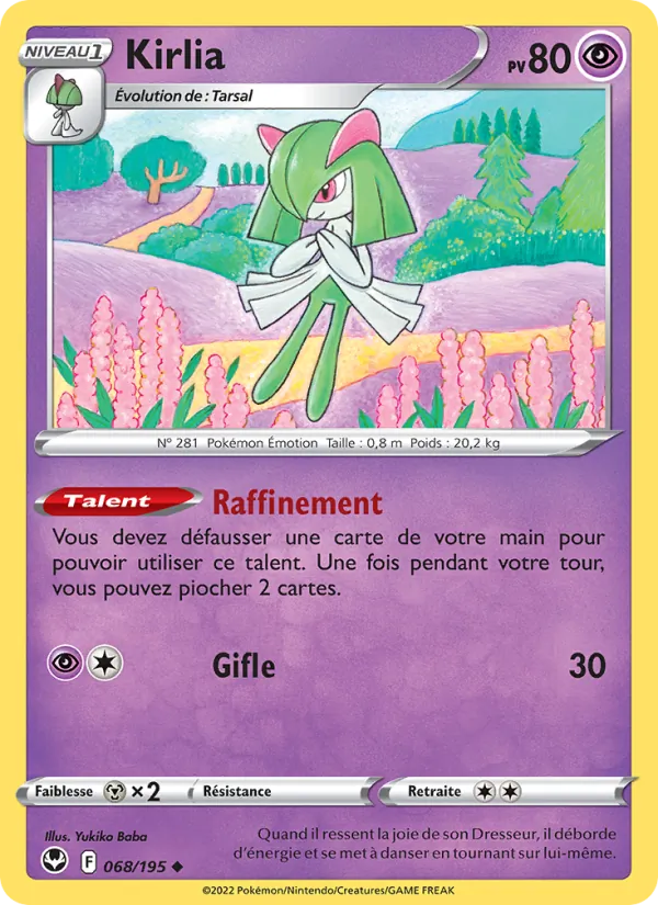 Kirlia 68/195 — EB12 – Tempête Argentée — Carte Pokémon française