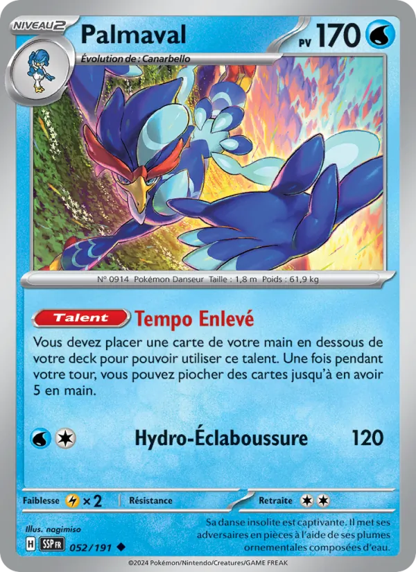 Palmaval 52/191 — EV08 – Étincelles Déferlantes — Carte Pokémon française