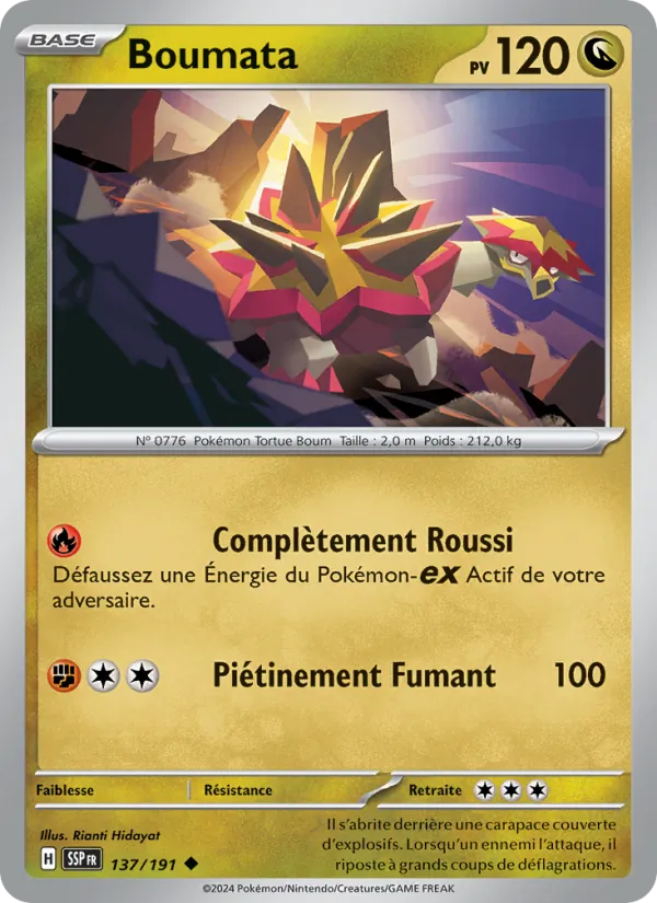 Boumata 137/191 — EV08 – Étincelles Déferlantes — Carte Pokémon française