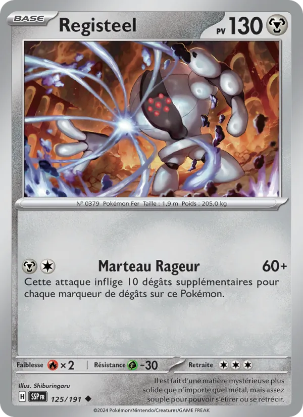Registeel 125/191 — EV08 – Étincelles Déferlantes — Carte Pokémon française