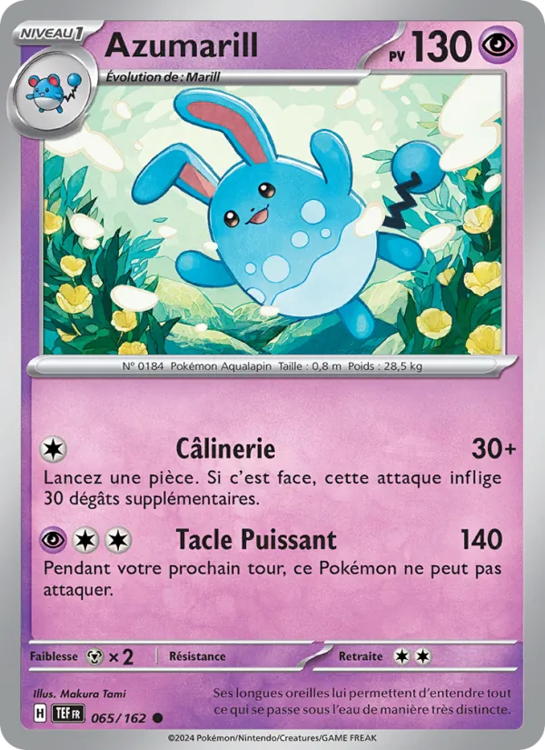 Azumarill 65/162 — EV05 – Forces Temporelles — Carte Pokémon française