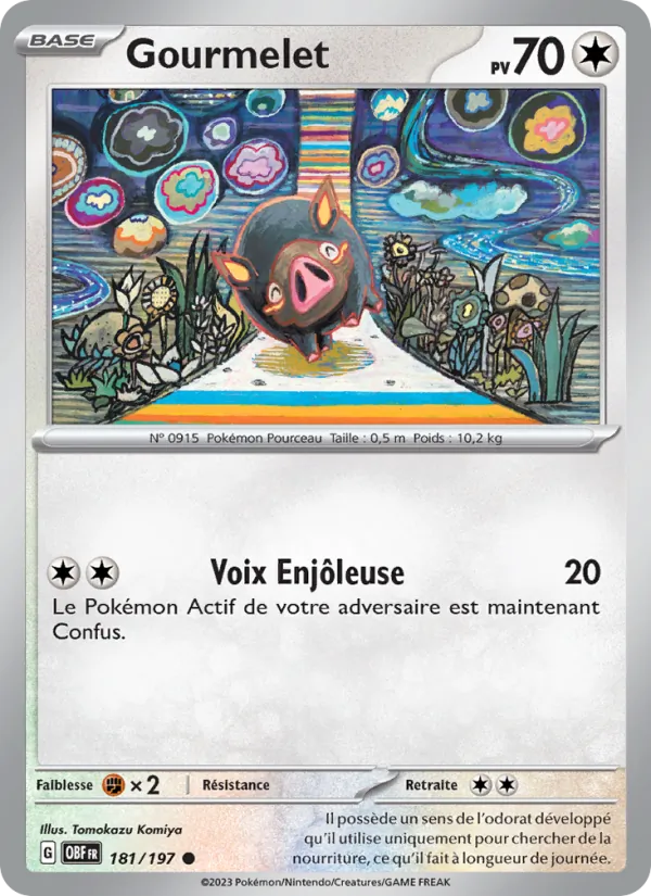 Gourmelet 181/197 — EV03 – Flammes Obsidiennes — Carte Pokémon française