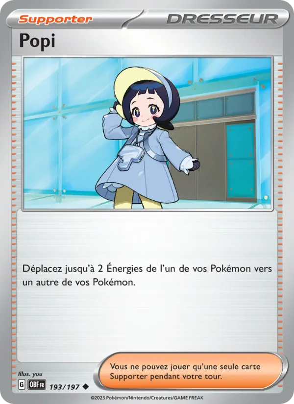 Popi 193/197 — EV03 – Flammes Obsidiennes — Carte Pokémon française