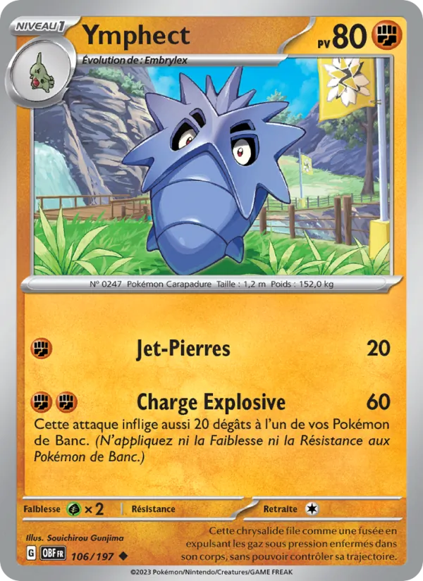 Ymphect 106/197 — EV03 – Flammes Obsidiennes — Carte Pokémon française