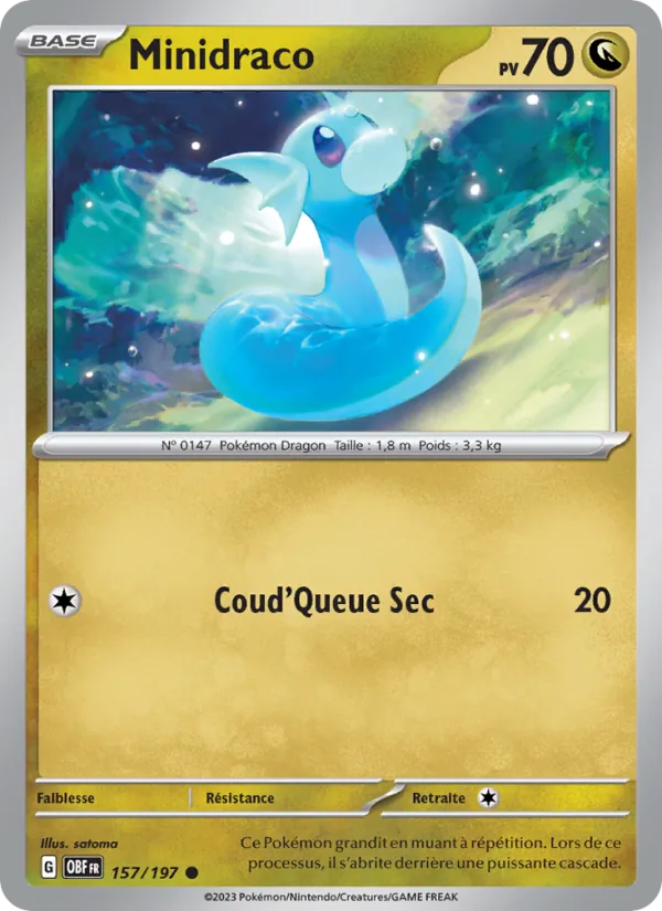 Minidraco 157/197 — EV03 – Flammes Obsidiennes — Carte Pokémon française