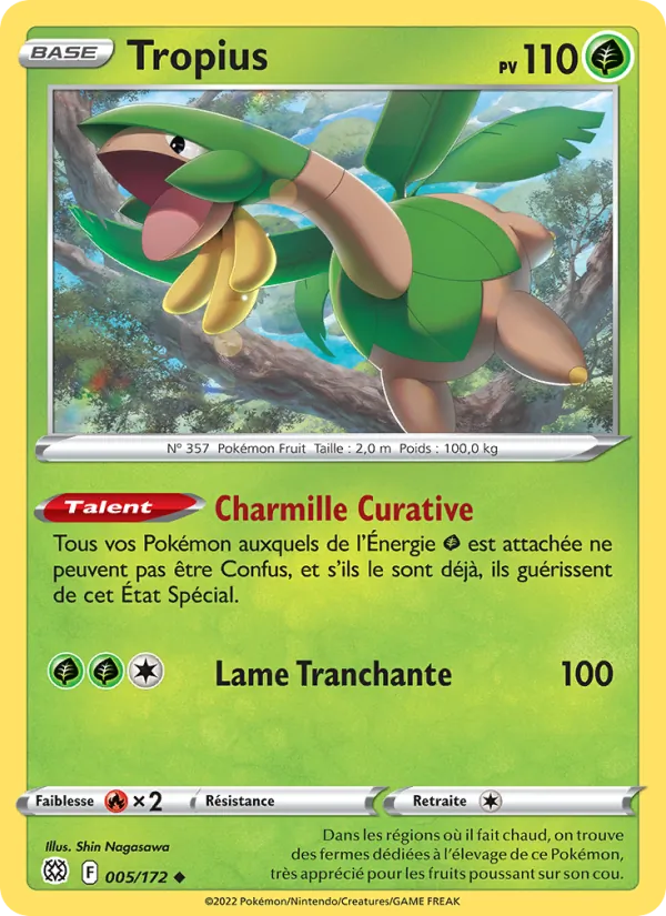 Tropius 5/172 — EB09 - Stars Etincelantes — Carte Pokémon française