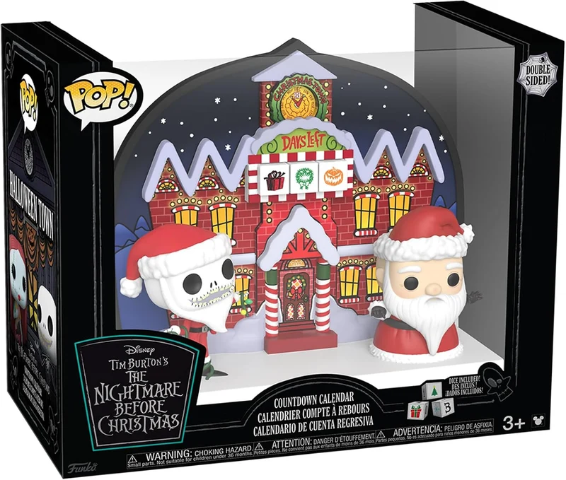 Calendrier de l'Avent Funko Pop! L'Étrange Noël de Monsieur Jack – compte à rebours double face 2024