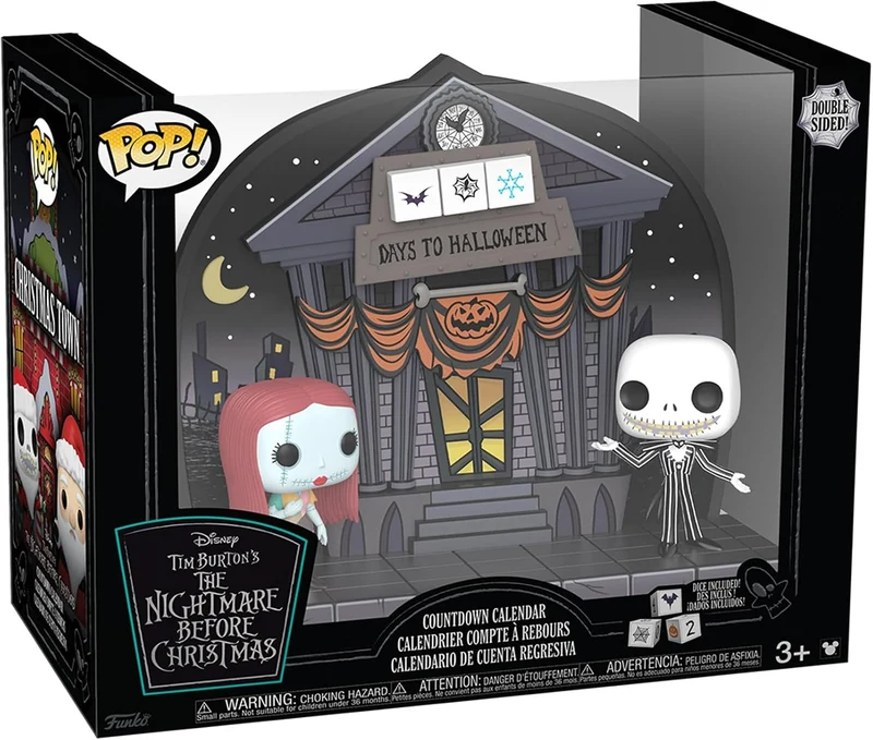 Calendrier de l'Avent Funko Pop! L'Étrange Noël de Monsieur Jack – compte à rebours double face 2024
