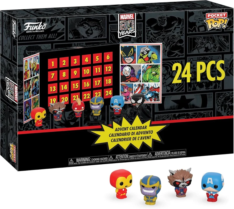 Calendrier de l'Avent Funko Pocket Pop! Marvel Comics 2019 (80 ans)