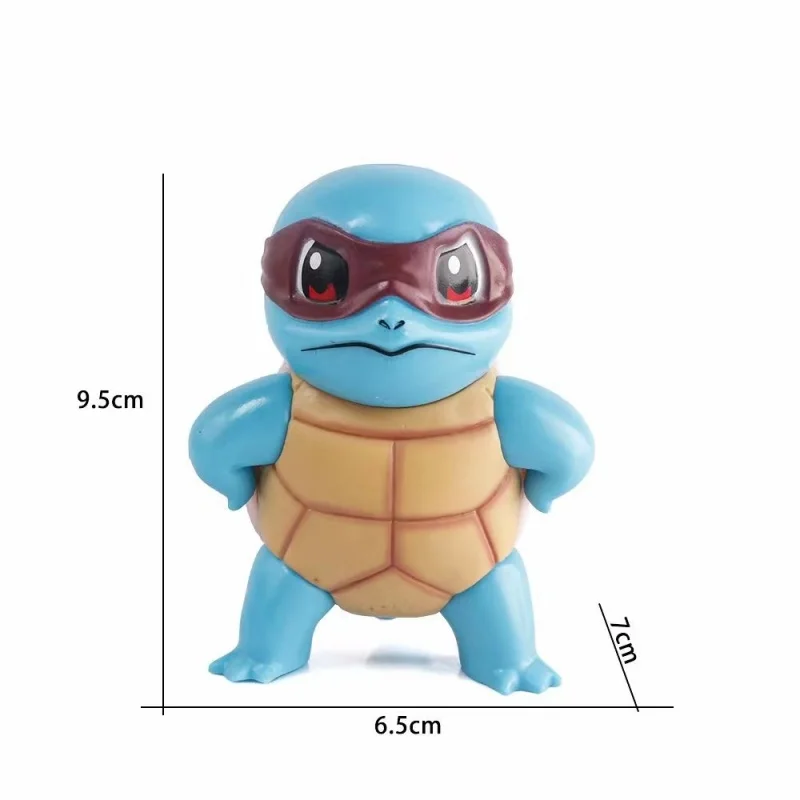 Figurines Squirtle sympas en 3 modèles différents (environ 8 cm)