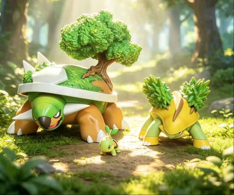 Coffret de figurines Pokémon Torterra Evolution Series (environ 2 cm à 11 cm)