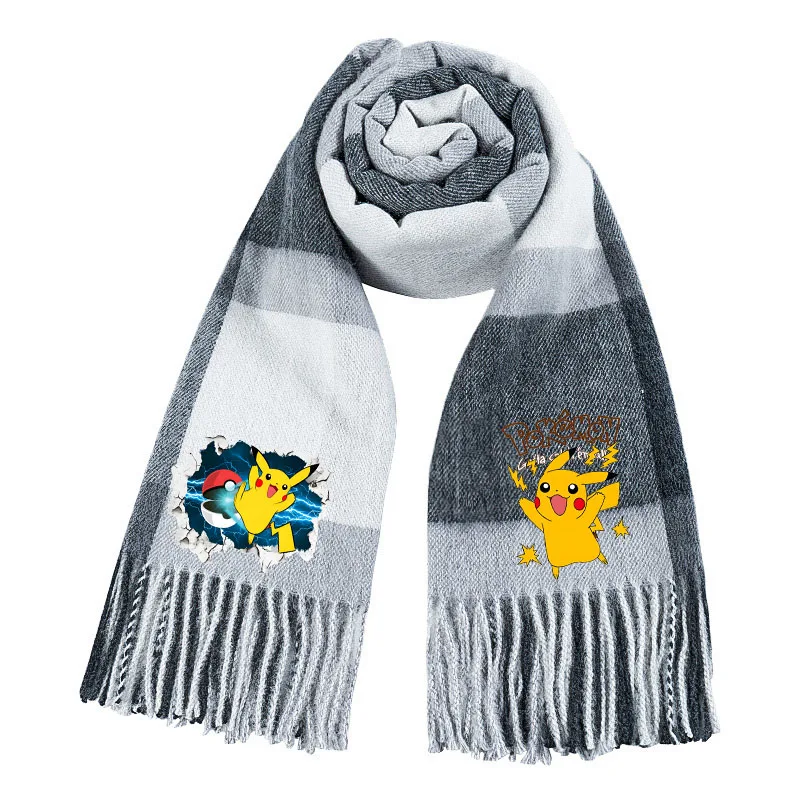 Écharpe chaude Pokémon Pikachu pour l'hiver, idéale pour la saison froide.