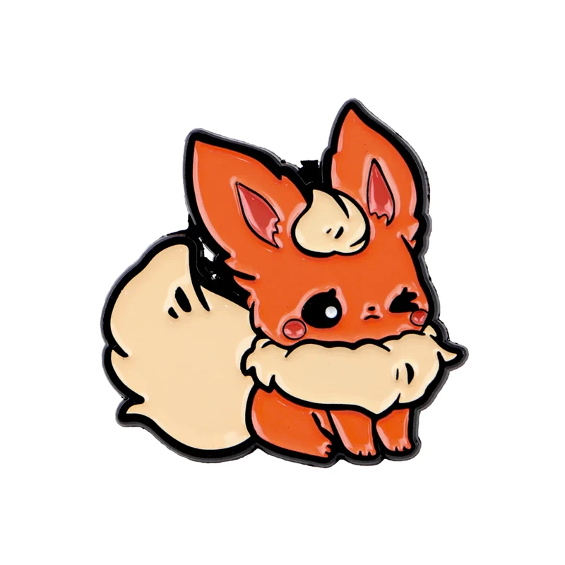 Pins et badges représentant les évolutions mignonnes d'Évoli