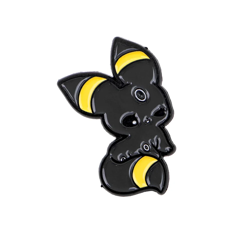Pins et badges représentant les évolutions mignonnes d'Évoli