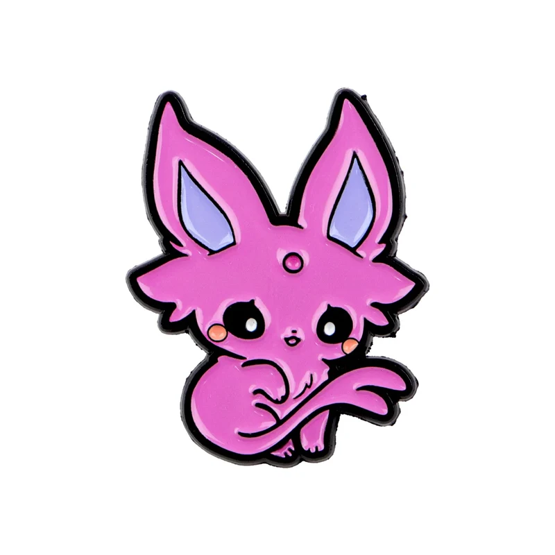 Pins et badges représentant les évolutions mignonnes d'Évoli