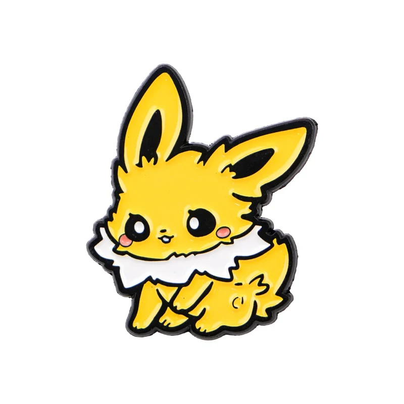 Pins et badges représentant les évolutions mignonnes d'Évoli