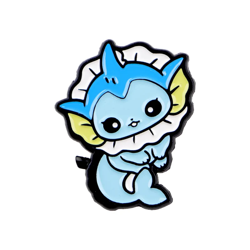Pins et badges représentant les évolutions mignonnes d'Évoli