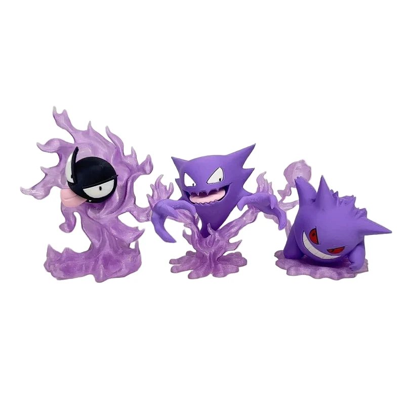 Figurines Pokémon Gengar Evolutions - Gengar, Haunter, Haunter, Haunter, Fantominus ou Gastly